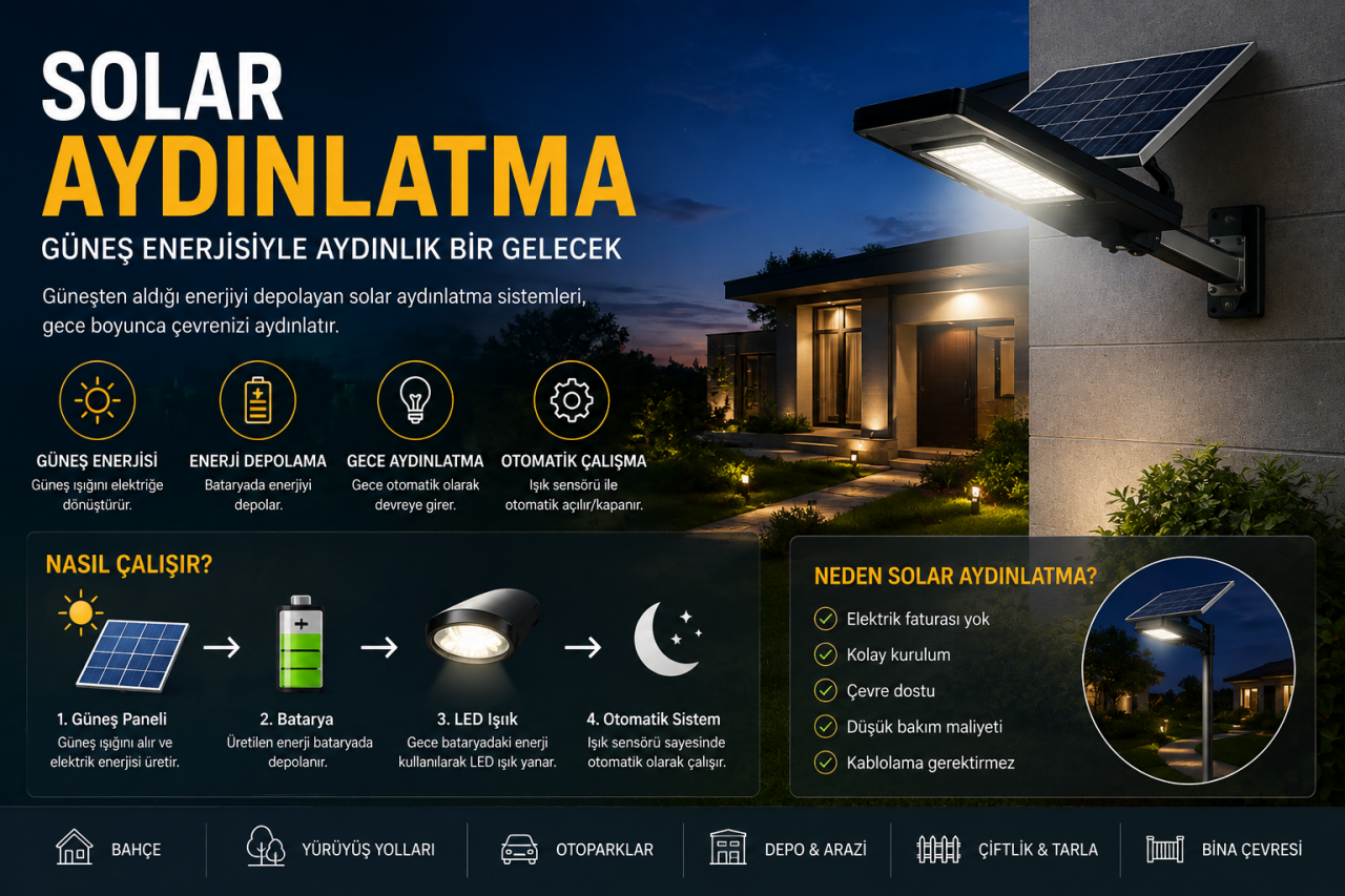 Solar Aydınlatma Nasıl Çalışır? Solar Aydınlatma Seçim Rehberi