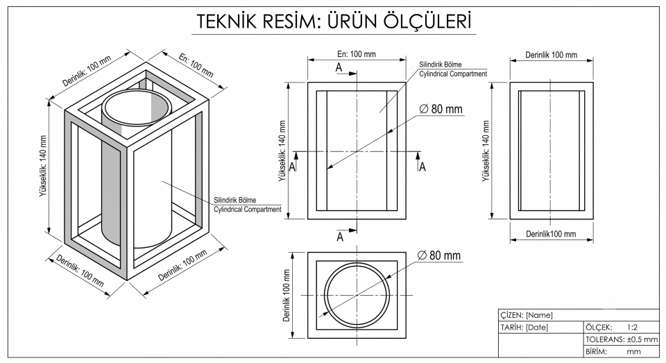 Econa ECN-21332 12W Dış Mekan LED Aplik 3000K Siyah