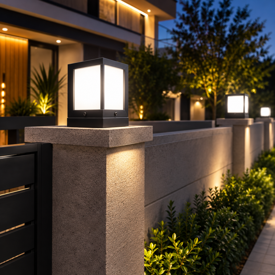 Econa ECN-4060 Küp Armatür E27 IP54 Siyah Dış Mekan Aydınlatma