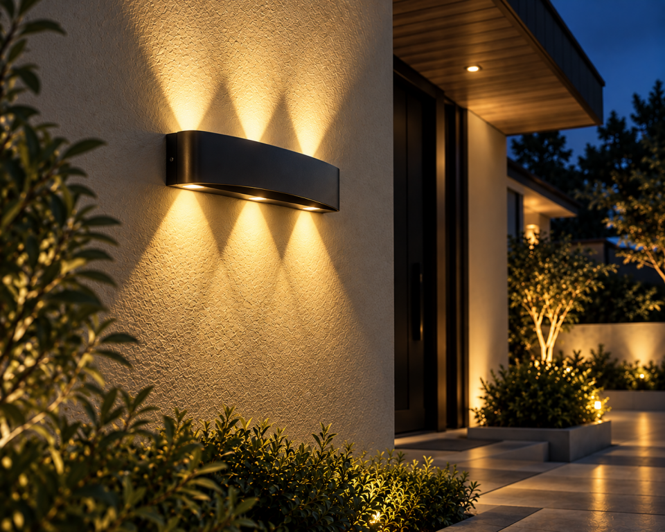 KIALED 12W Çift Yönlü LED Duvar Apliği 3x2 3000K Gün Işığı İç ve Dış Mekan