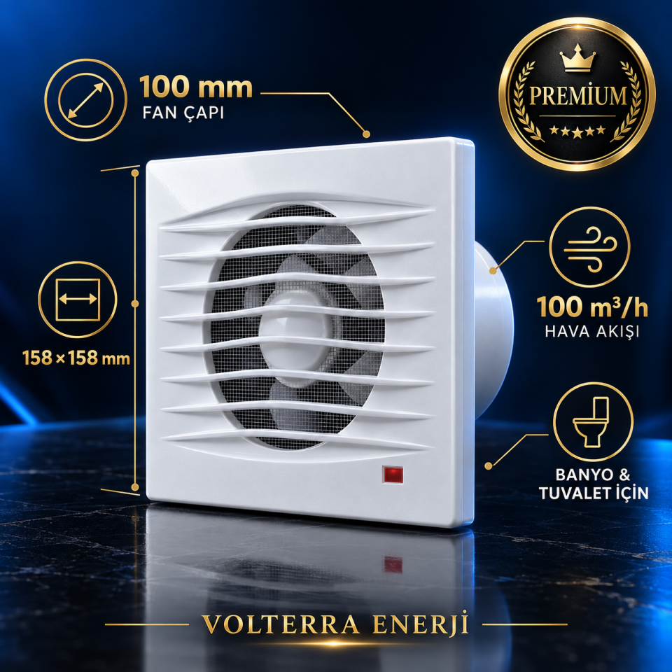 Horoz Electric 100 mm Banyo Aspiratörü 12W | 100 m³/h
