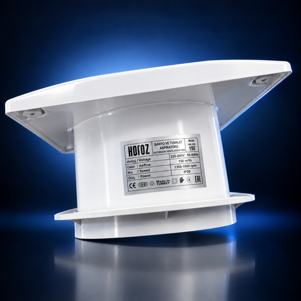 Horoz Electric 150 mm Banyo Aspiratörü 20W 150 m³/h Beyaz