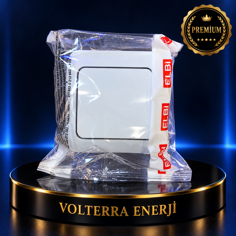 ELBI 10lu Tekli Anahtar Sıva Üstü Beyaz 10’lu Paket