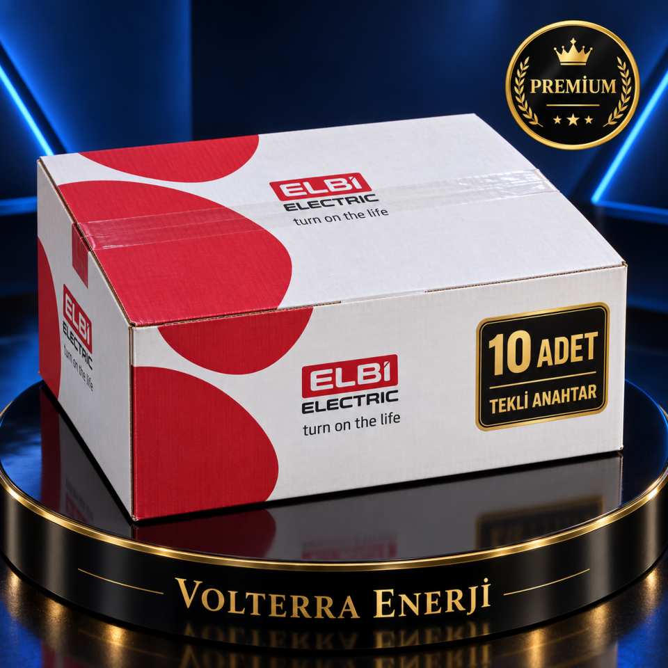 ELBI 10lu Tekli Anahtar Sıva Üstü Beyaz 10’lu Paket