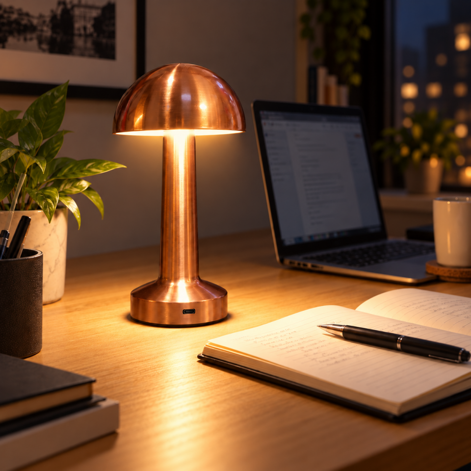 Forest FR-2906 Şarjlı LED Masa Lambası 3 Renk Rose Gold