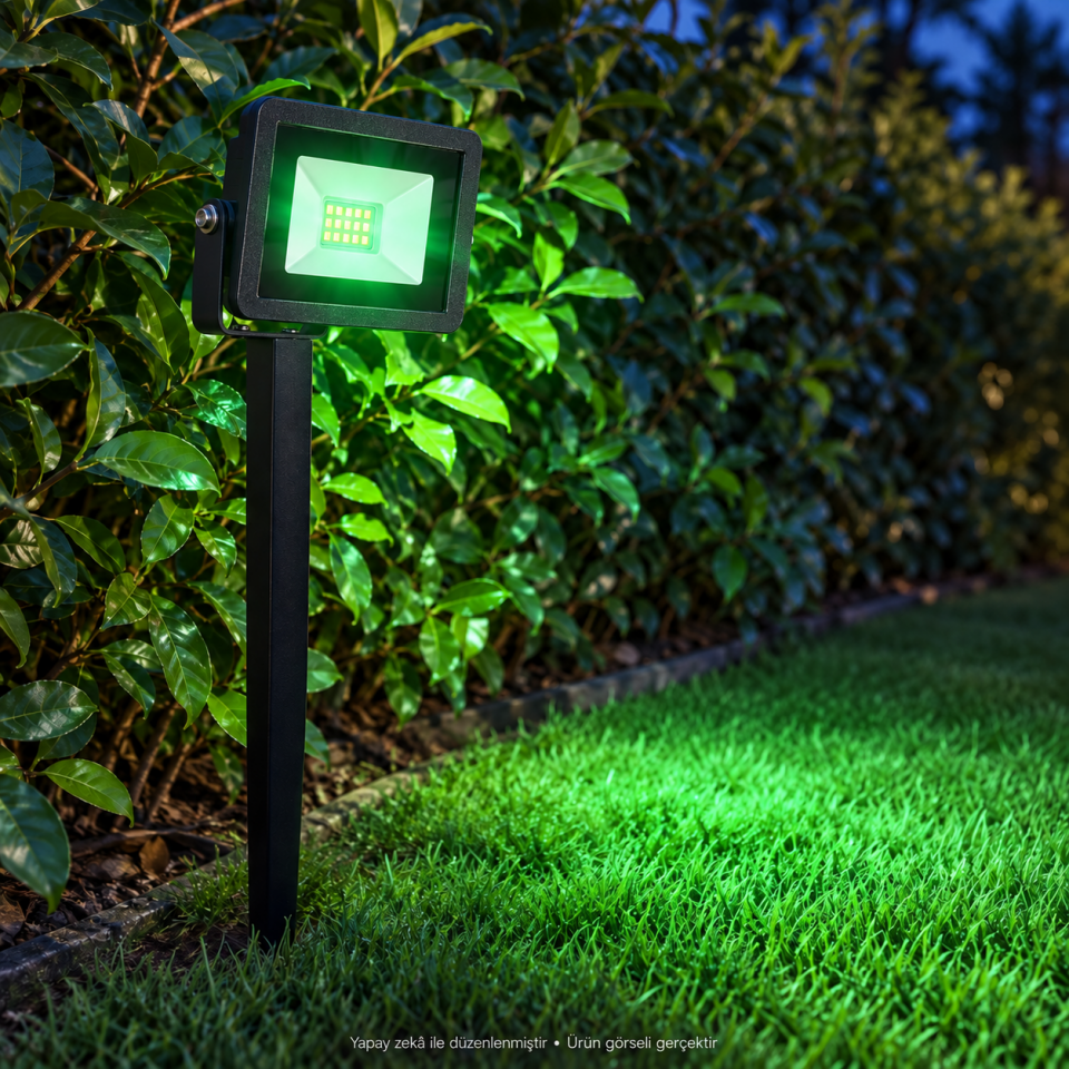 ERK LED ERK3720 20W Yeşil LED Projektör IP65