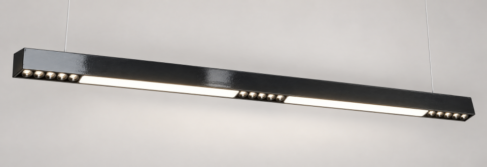 Econa ECN-21368 Lineer LED Armatür 80W 120 cm 6500K Siyah